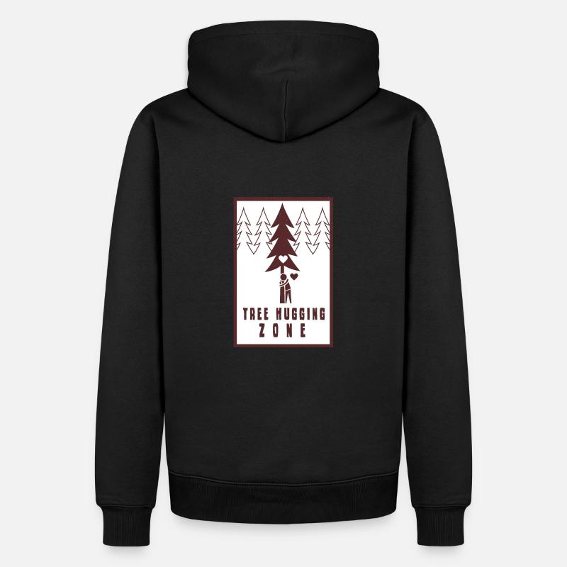Tree Hugging Zone - Sweat à capuche Premium bio Homme - noir