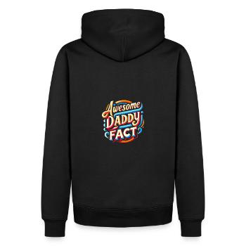 Papa est le meilleur papa est génial - Sweat à capuche Premium bio Homme - noir - Dos - Nico (187cm)