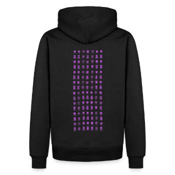 Robotermuster Roboter Muster - Männer Premium Bio Hoodie - Schwarz - Hinten - Nico (187cm)