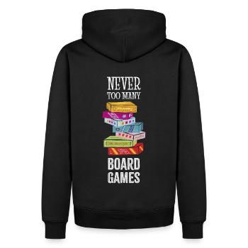 Boardgames Lover - Men’s Premium Organic Hoodie - black - Back - Nico (187cm)