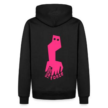 BECAUSE I AM THE FORCE - Männer Premium Bio Hoodie - Schwarz - Hinten - Nico (187cm)