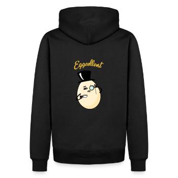 Eggcellent Sir - Männer Premium Bio Hoodie - Schwarz - Hinten - Nico (187cm)