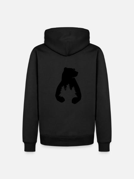 Bear and trees - Men’s Premium Organic Hoodie - 