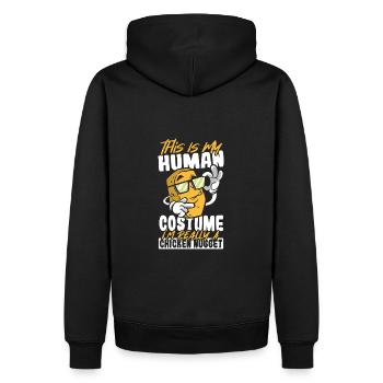 My human costume I'm really a - Men’s Premium Organic Hoodie - black - Back - Nico (187cm)