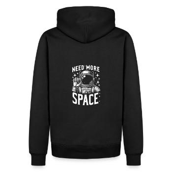 Ich brauche mehr Raum Freiraum Astronaut winkt - Männer Premium Bio Hoodie - Schwarz - Hinten - Nico (187cm)