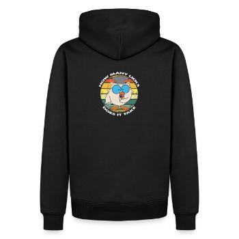 Funny How Many Licks Does It Take - Men’s Premium Organic Hoodie - black - Back - Nico (187cm)