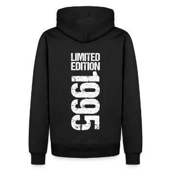 Édition limitée vintage 1995 anniversaire 1995 - Sweat à capuche Premium bio Homme - noir - Dos - Nico (187cm)