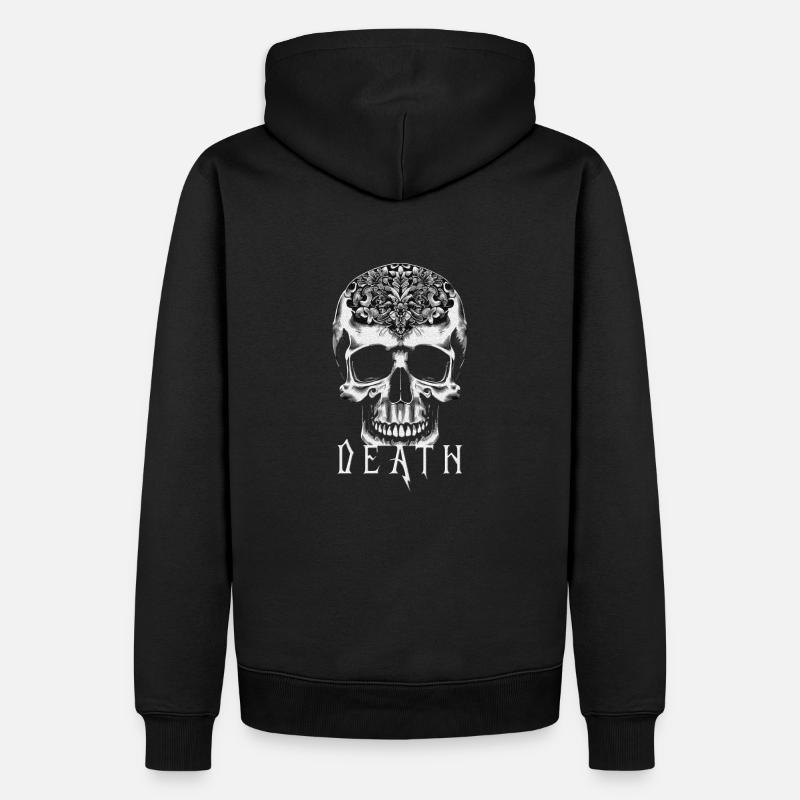 Totenkopf - Männer Premium Bio Hoodie - Schwarz