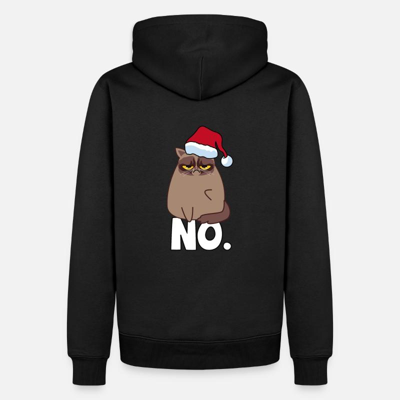 Grumpy Cat Ugly Sweater - Männer Premium Bio Hoodie - Schwarz