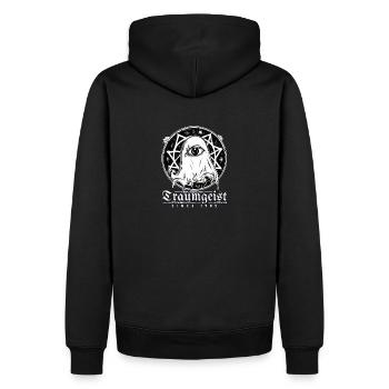 Geist Traumgeist Magie Seit 1985 - Männer Premium Bio Hoodie - Schwarz - Hinten - Nico (187cm)