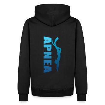 apnea apnéiste sport plongée plongeur - Sweat à capuche Premium bio Homme - noir - Dos - Nico (187cm)