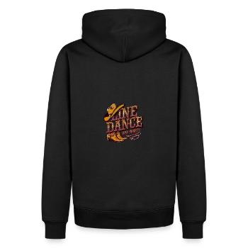 Line Dance Was sonst? Ich bin Line Dancer - Männer Premium Bio Hoodie - Schwarz - Hinten - Nico (187cm)