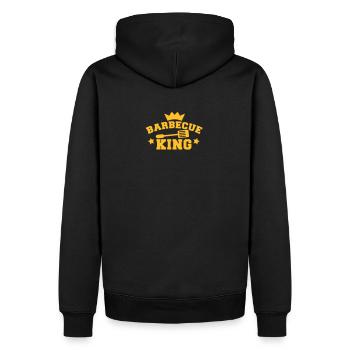 barbecue steak, roi avec une couronne - Sweat à capuche Premium bio Homme - noir - Dos - Nico (187cm)
