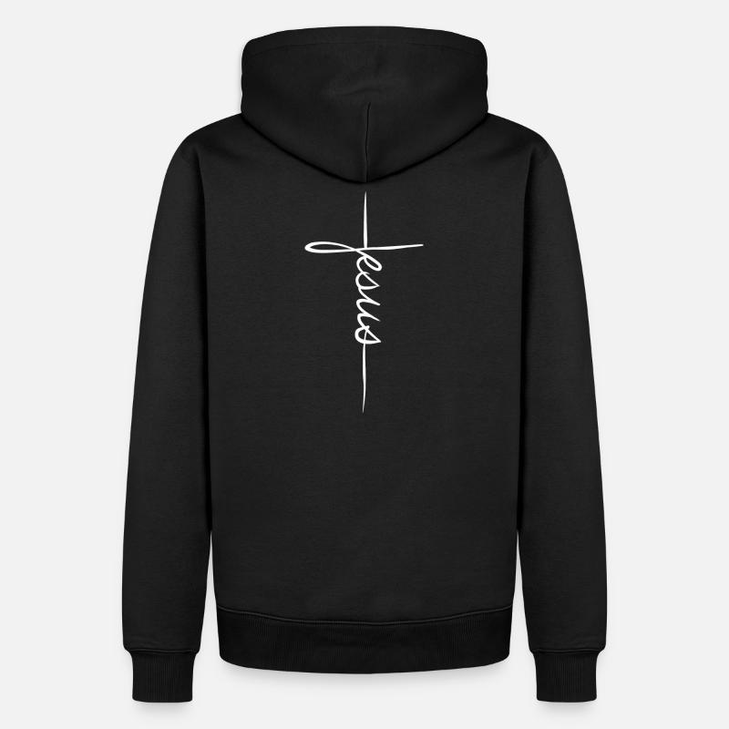Jesus - Sweat à capuche Premium bio Homme - noir