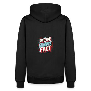 Grand-père Meilleur pêcheur Boulanger Buddy Buddy - Sweat à capuche Premium bio Homme - noir - Dos - Nico (187cm)