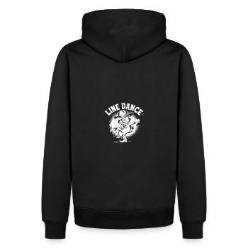 Line Dance Katze ich liebe Katzen und Line Dance - Männer Premium Bio Hoodie - Schwarz - Hinten - Nico (187cm)