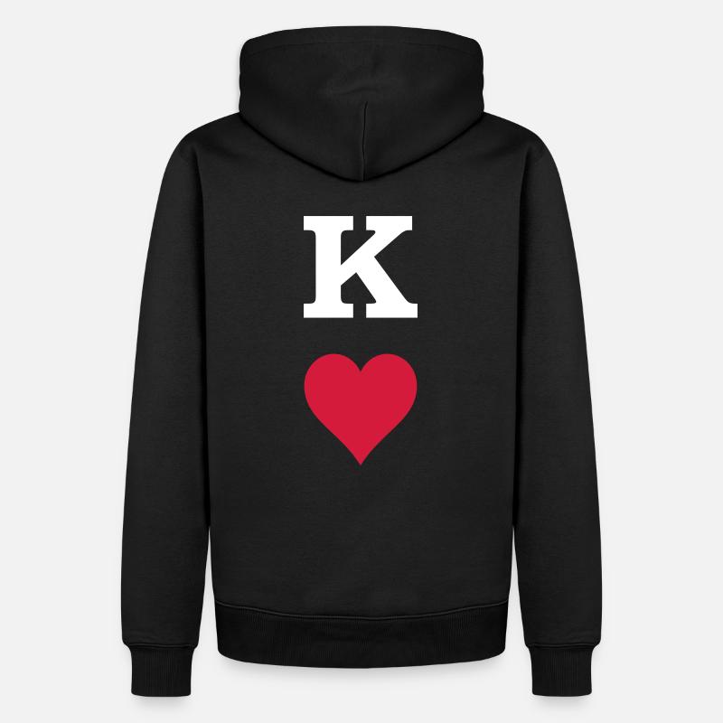 Le cœur du roi - Sweat à capuche Premium bio Homme - noir