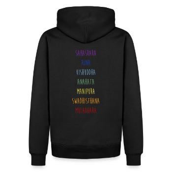 chakra - Sweat à capuche Premium bio Homme - noir - Dos - Nico (187cm)