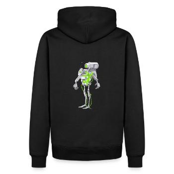 robot - Sweat à capuche Premium bio Homme - noir - Dos - Nico (187cm)
