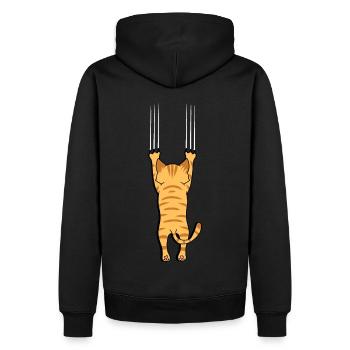 Chat Chats Griffes Animaux de compagnie Amoureux des chats - Sweat à capuche Premium bio Homme - noir - Dos - Nico (187cm)