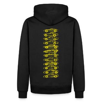 Lambo évolution - Sweat à capuche Premium bio Homme - noir - Dos - Nico (187cm)