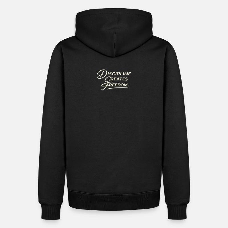 Discipline Creates Freedom Script - Sweat à capuche Premium bio Homme - noir