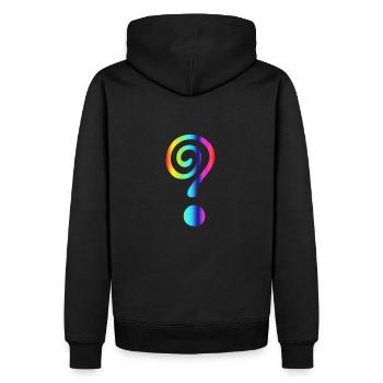 Points d’interrogation - Sweat à capuche Premium bio Homme - noir - Dos - Nico (187cm)