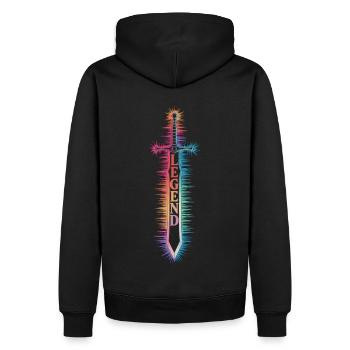 Épée des légendes - Sweat à capuche Premium bio Homme - noir - Dos - Nico (187cm)