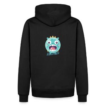 Petit monstre (avec texte) - Sweat à capuche Premium bio Homme - noir - Dos - Nico (187cm)
