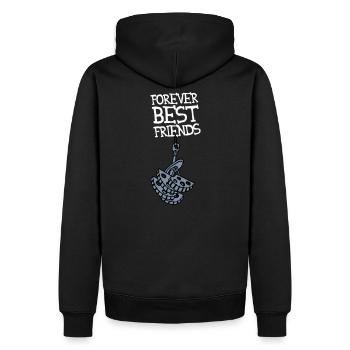 Best friend - Men’s Premium Organic Hoodie - black - Back - Nico (187cm)