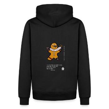Kringle Black: Pirate Gingerbread Wants True Life - Men’s Premium Organic Hoodie - black - Back - Nico (187cm)