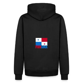 Panama - Männer Premium Bio Hoodie - Schwarz - Hinten - Nico (187cm)