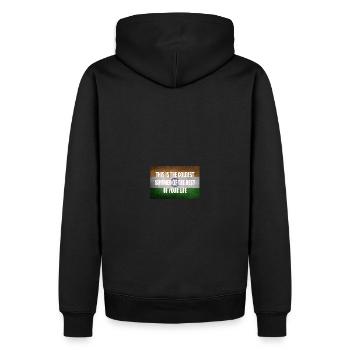 l’été le plus froid du reste de votre vie en Inde - Sweat à capuche Premium bio Homme - noir - Dos - Nico (187cm)