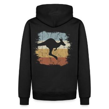 Casual Vintage Kangourou Jumping Casual - Sweat à capuche Premium bio Homme - noir - Dos - Nico (187cm)