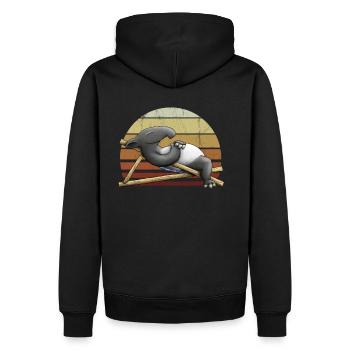 Chillender Tapir Liegestuhl Retro Sonne Geschenk - Männer Premium Bio Hoodie - Schwarz - Hinten - Nico (187cm)