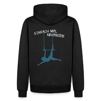 Einfach Abhängen Luft-Artistik Humor Trapez Engel - Männer Premium Bio Hoodie - Schwarz - Hinten - Nico (187cm)