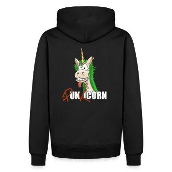 Punkicorn Provokation Punk-Einhorn Iro Punkrock - Männer Premium Bio Hoodie - Schwarz - Hinten - Nico (187cm)