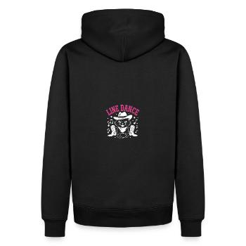 J’adore mon chat et la danse en ligne - Sweat à capuche Premium bio Homme - noir - Dos - Nico (187cm)
