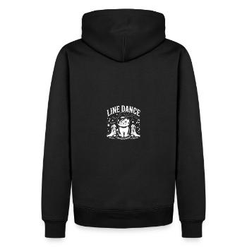 J’adore mon chat et la danse en ligne - Sweat à capuche Premium bio Homme - noir - Dos - Nico (187cm)