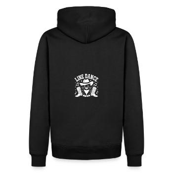 J’adore mon chat et la danse en ligne - Sweat à capuche Premium bio Homme - noir - Dos - Nico (187cm)