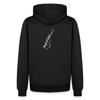 Rock n Roll Guitar - Men’s Premium Organic Hoodie - black - Back - Nico (187cm)