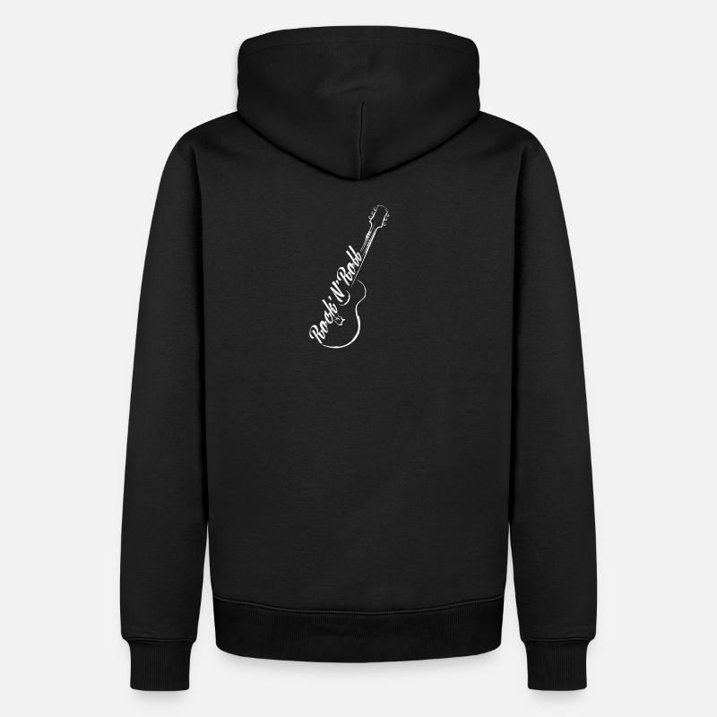 Rock n roll guitare - Sweat à capuche Premium bio Homme - noir