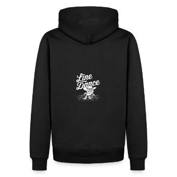 Line Dance Katze ich liebe Katzen und Line Dance - Männer Premium Bio Hoodie - Schwarz - Hinten - Nico (187cm)