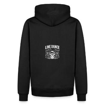 Crâne de danse en ligne avec stetson et bottes et lasso - Sweat à capuche Premium bio Homme - noir - Dos - Nico (187cm)