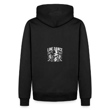 Crâne de danse en ligne avec stetson et bottes et lasso - Sweat à capuche Premium bio Homme - noir - Dos - Nico (187cm)