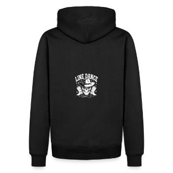 Crâne de danse en ligne avec stetson et bottes et lasso - Sweat à capuche Premium bio Homme - noir - Dos - Nico (187cm)