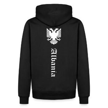 Albania - Männer Premium Bio Hoodie - Schwarz - Hinten - Nico (187cm)