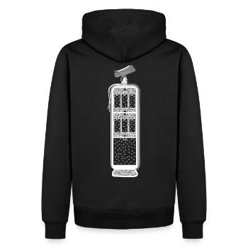 Pyrotechnie Feux d’artifice - Sweat à capuche Premium bio Homme - noir - Dos - Nico (187cm)