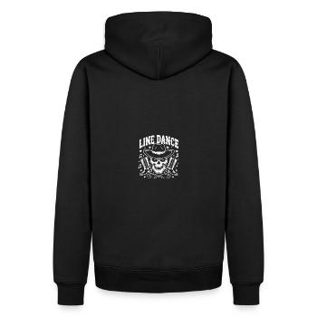 Line Dance Skull mit Stetson und Boots und Lasso - Männer Premium Bio Hoodie - Schwarz - Hinten - Nico (187cm)
