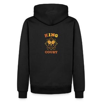 Der König der Banane - Männer Premium Bio Hoodie - Schwarz - Hinten - Nico (187cm)